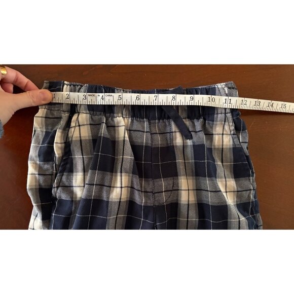 H&M Kids Navy Blue Plaid Pull-On Pajama PJ Cozy Pants Big Boys Size 8 - Picture 9 of 13